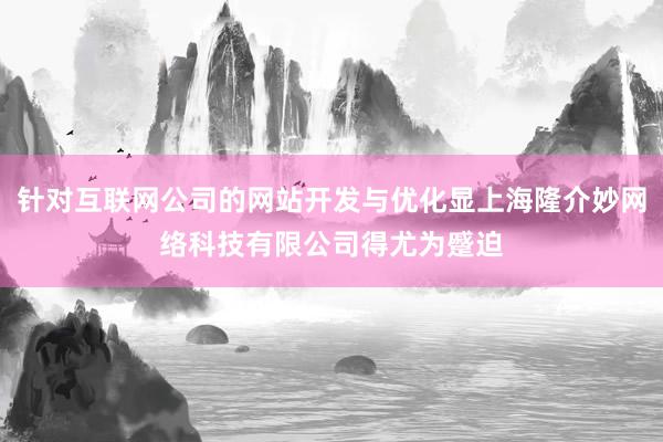 针对互联网公司的网站开发与优化显上海隆介妙网络科技有限公司得尤为蹙迫